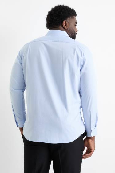 Uomo - Camicia business - regular fit - collo all'italiana - facile da stirare - azzurro