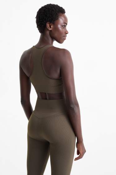 Damen - Funktions-BH - wattiert - seamless - dunkelgrau