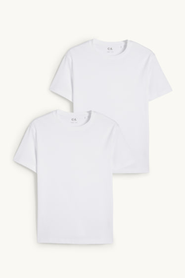 Kinder Buben - Multipack 2er - Kurzarmshirt - weiß
