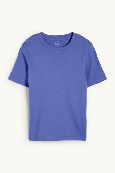 Damen - T-Shirt - Slim Fit - lila