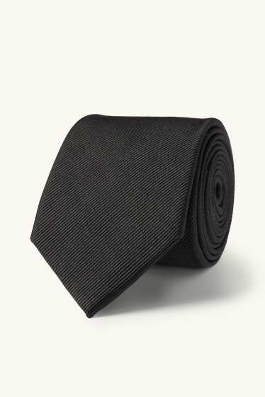 Herren - Seidenkrawatte - schwarz