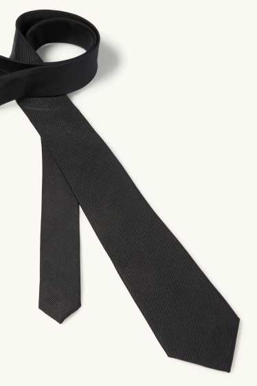 Herren - Seidenkrawatte - schwarz