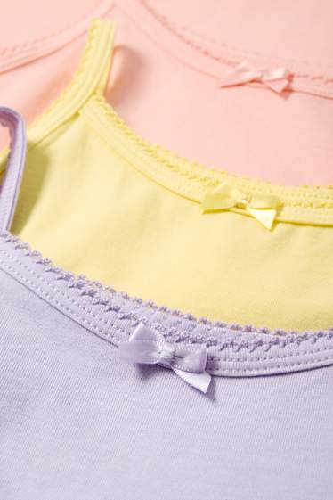 Kinderen: meisjes - Set van 3 - singlet - lichtpaars