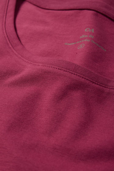 Dona - Samarreta bàsica de màniga curta - rosa fosc