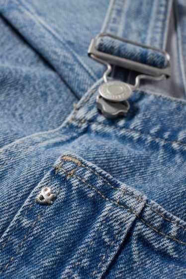 Dames - Tuinbroek van spijkerstof - tapered fit - jeanslichtblauw
