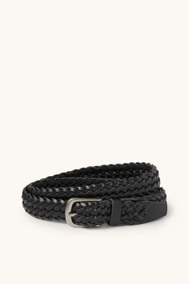 Uomo - Cintura - similpelle - nero