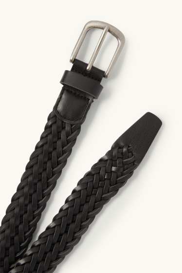 Uomo - Cintura - similpelle - nero
