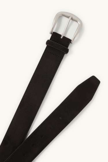 Men - Belt - faux leather - black