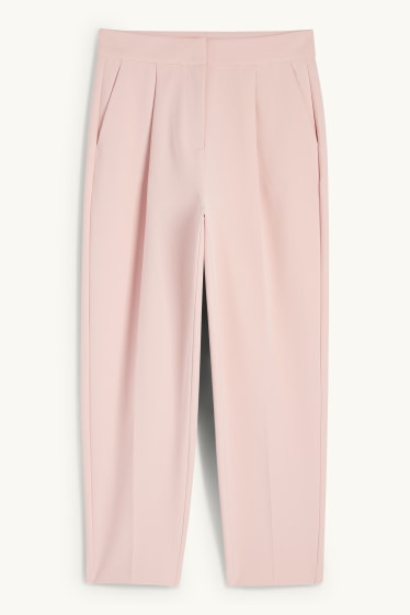 Women - Business trousers - high waist - cigarette fit - rose
