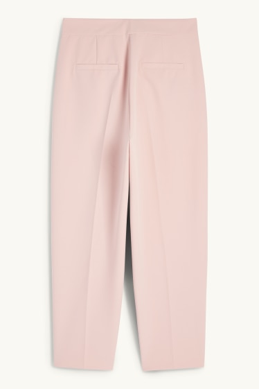 Women - Business trousers - high waist - cigarette fit - rose