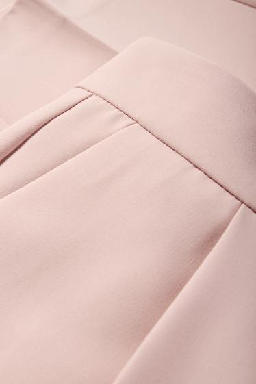 Women - Business trousers - high waist - cigarette fit - rose