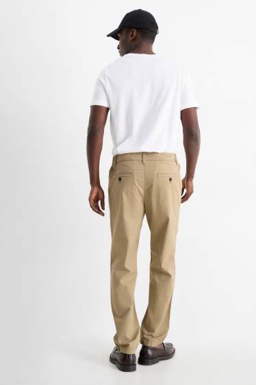Pánské - Kalhoty chino - tapered fit - taupe