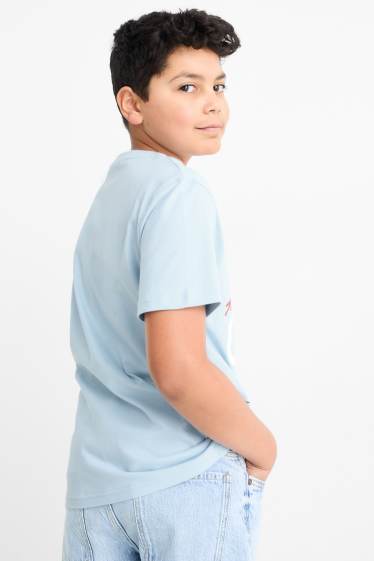 Kinder Jungen - Basketball - Kurzarmshirt - hellblau