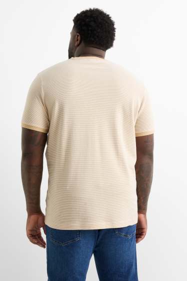 Home - Samarreta de màniga curta - texturada - beix