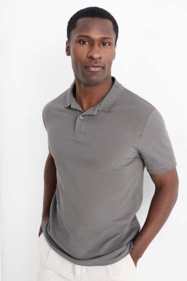 Uomo - Polo - regular fit - grigio scuro
