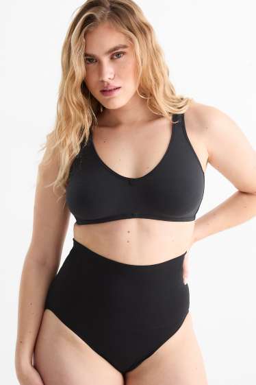 Femmes - Culotte gainante - sans coutures - noir