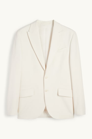 Hommes - Veste de costume - slim fit - Flex - blanc crème