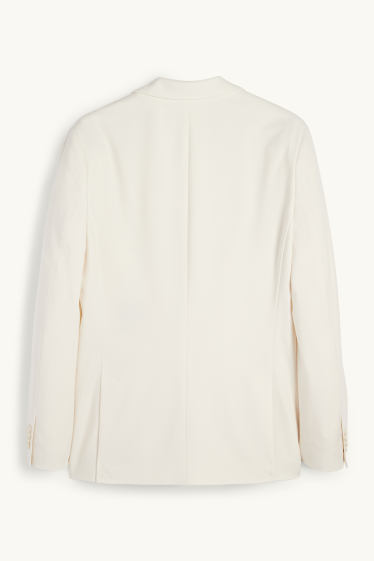 Hommes - Veste de costume - slim fit - Flex - blanc crème