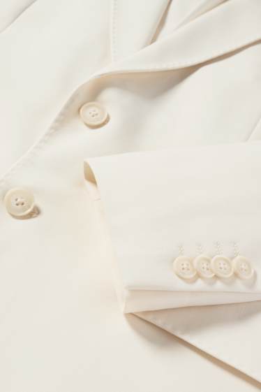 Hommes - Veste de costume - slim fit - Flex - blanc crème