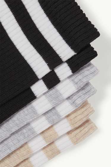 Women - Multipack of 3 - socks - ribbed - gray / black