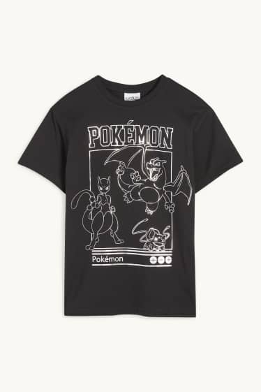 Dzieci chłopcy - Pokemony - koszulka z krótkim rękawem - czarny