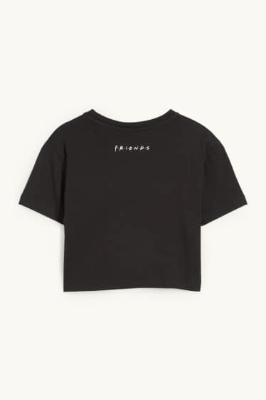 Women - Cropped T-shirt - Friends - black