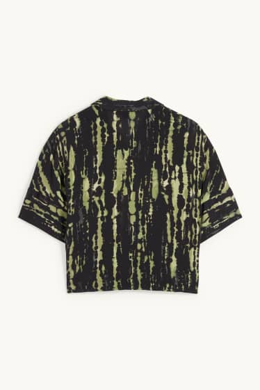 Dona - Brusa - estampada - verd fosc / negre