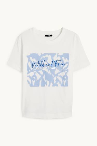 Damen - T-Shirt - weiss