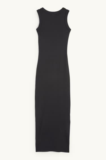 Dámské - Bodycon šaty - žebrované - černá