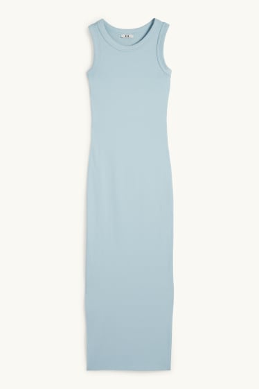 Damen - Bodycon Kleid - gerippt - hellblau