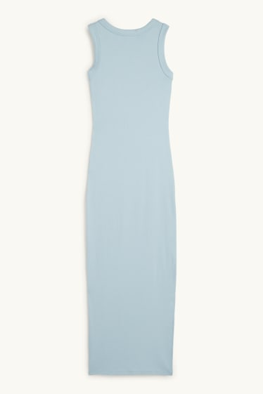 Damen - Bodycon Kleid - gerippt - hellblau