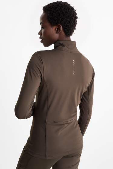 Femmes - Veste de sport - 4-Way-Stretch - protection UV - marron foncé
