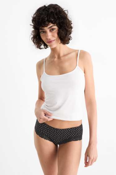 Dames - Set van 3 - hipster - grijs / zwart