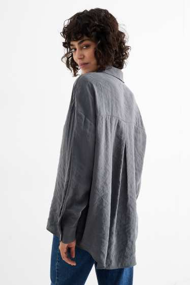 Dames - Blouse - donkergrijs