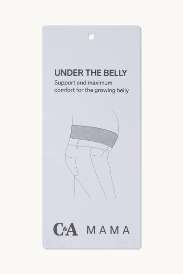 Damen - Umstands-Pyjamahose - gemustert - hellgrau