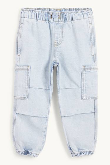 Kinder Jungen - Cargo Jeans - helljeansblau