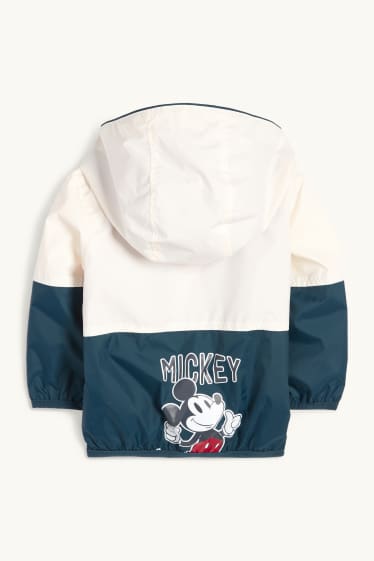 Baby Jungen - Micky Maus - Baby-Jacke mit Kapuze - wasserabweisend - dunkelblau