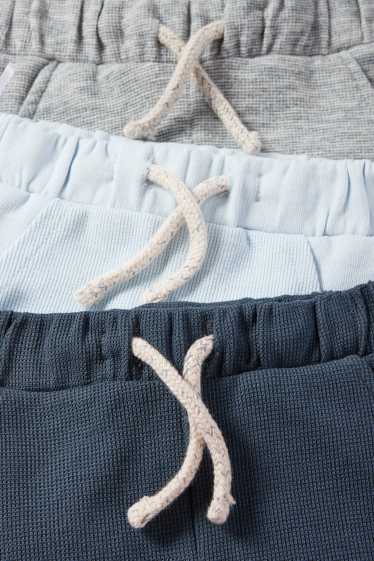 Baby Boys - Multipack of 3 - baby shorts - textured - light blue