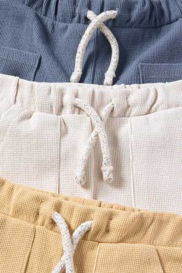 Baby Jungen - Multipack 3er - Baby-Hose - strukturiert - gelb