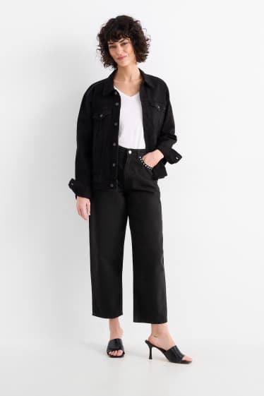 Femmes - Barrel jean - mid waist - noir