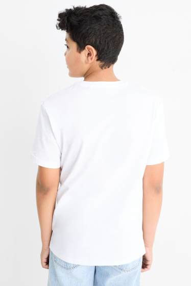 Kinder Buben - Multipack 2er - Kurzarmshirt - weiß