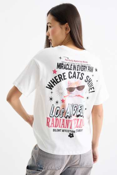 Damen - T-Shirt - weiss