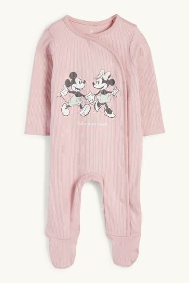 Bébés filles - Disney - pyjama bébé - côtelé - rose