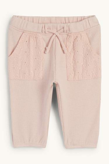 Baby Girls - Baby joggers - textured - rose
