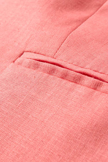 Femei - Blazer lung - relaxed fit - amestec de in - roz melanj