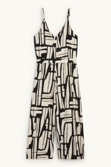 Femmes - Combinaison - à motif - noir / beige