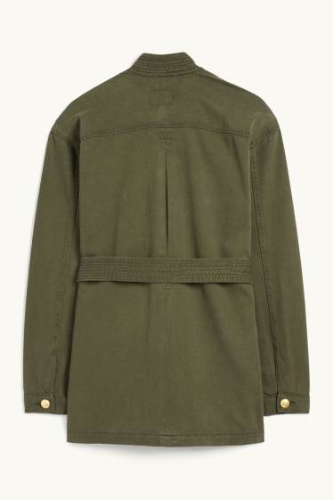 Damen - Safari-Jacke - dunkelgrün