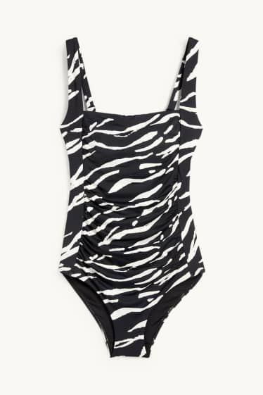 Dames - Badpak met plooiing - voorgevormd - LYCRA® XTRA LIFE™ - zwart