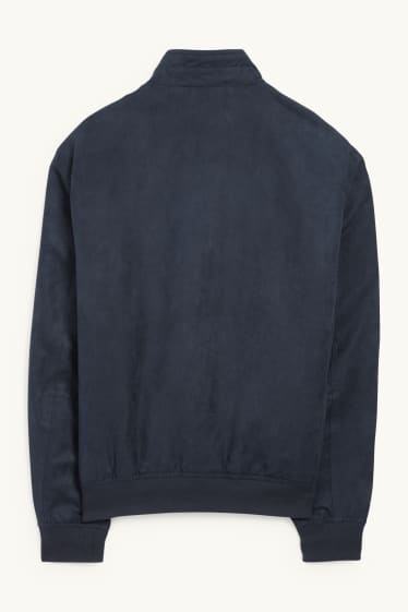 Heren - Blouson - imitatiesuède - donkerblauw