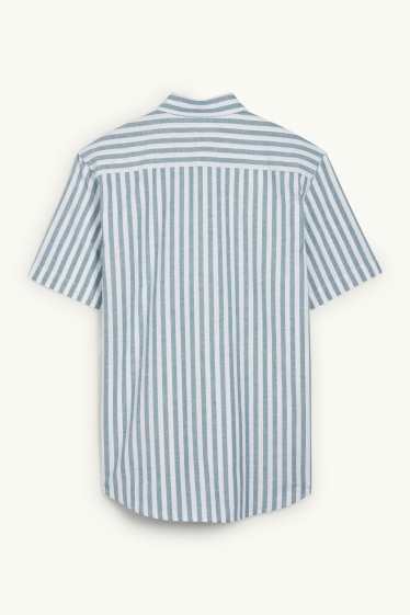 Herren - Hemd - Regular Fit - Button-down - gestreift - dunkelgrün